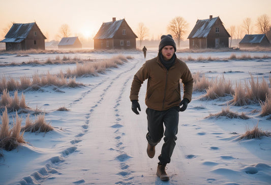 sportieve man in de winter