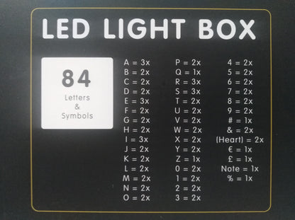 Led Lichtbox / Letterbord