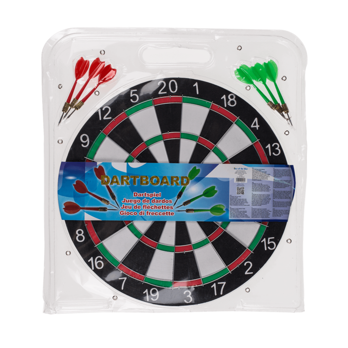 darts set bevat 1 darts bord en 6 darts pijltjes
