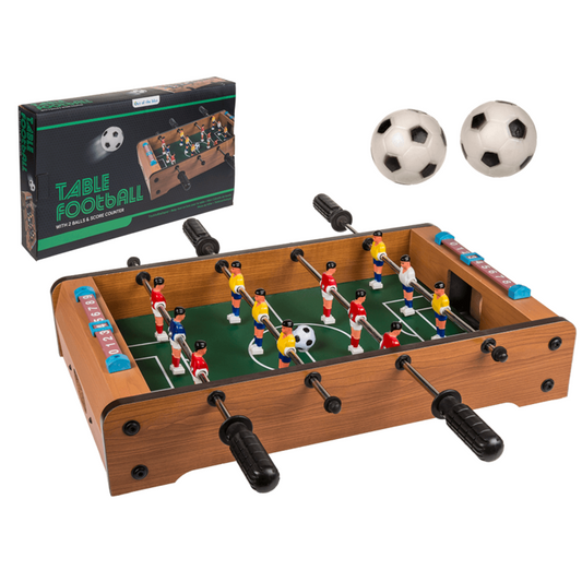 mini voetbaltafel voor tafelvoetbal